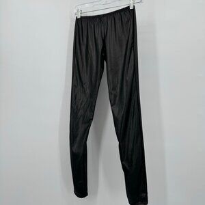 black sexy lace up leggings